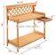 outdoor wooden garden work bench