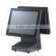 15 inch touch screen dual screen pos terminal machine for small business retail/shops / beauty salon
