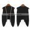 New design black short sleeveless denim jacket outdoor women denim vest