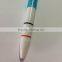 Wholesale Office three color plastic ballpoint pen with ring loops on frip