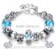 New Stock Fashion Jewelry Alloy Material DIY Charm Christmas Womens Glass Beads Bracelet