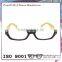 Color combination and silver pins decoration eyeglasses