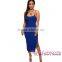 Women Green Mock Neck Sleeveless satin latest net dress designs