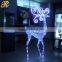 2015 quiet visualization snowman sculpture led light for garden decoration