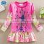 (L358) 2 colores fuchsia2-6Y Neat brand wholesale baby girl dress new style flower dress guangzhou kids clothes from China