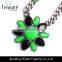 Fashion necklaces 2016 green black resin flower pendant alloy chains choker pendant necklace jewelry fashion