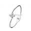 316L Stainless Steel Butterfly Bangles Bracelet Crystal Women Bracelets