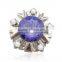 high quality fancy small 925 pure silver rhinestone diamante brooches for weddings invitation with platinum plated