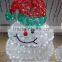 120cm Hot Sale Outdoor Crystal Lighted Outdoor Snowman
