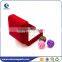 Red &Navy blue flocked jewelry boxes for export sale