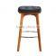 BS008A Yellow leather bar stool