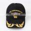 short brim military style baseball cap