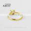 100% 10K Gold Yellow Solitaire Rings Hotting Sale Princess Sona Synthetic Simulated Diamond Engagement Wedding Ring Jewelry Ring