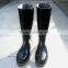 Black PVC Safety boots rain boots gumboots with steel toe cap and steel plate mid-sole