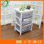 Small Wooden Bamboo Drawers Low Storage Cabinets