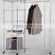 5 Tier Chrome Metal Wardrobe Rack Wire Storage Shelving rolling cart