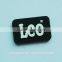 Custom different sizes 3D embossed rubber label for suits