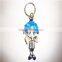 custom lovely girl shaped soft pvc rubber keychain