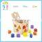 2016-2017 new pupular wooden block toy Building block box puzzle game
