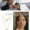 Lucky buttons real 18k gold plated jewelry korean Park Shin Hye doctors necklace 925 Sterling silver