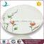 White round shape flower decals porcelain dinner set