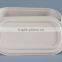 Biodegradable 1000ml sugarcane food container with separate lid