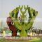 Aritificial green sculpture plastic plant statue artificial sculpture