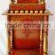 Hand Painted Copper Finish Mini Wooden Temple With Drawer