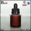 30ml high quality cosmetic essence oil perfume glass bottle big rubber gold aluminum dropper bottle glass china suppliers
