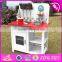 New design children pretend play wooden toy kitchen for boys W10C294