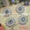 Vintage Handmade Glass Rhinestone Fabric Applique for Dress