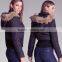 2014 fashion windbreaker women winter quilted puffer jacket with hood