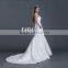 White color sleeveless high quality fashion dress for wedding