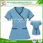 contrast trim neckline and waist string nurse scrub female gender