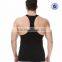 GYM text printing long tank tops for men cheap mens long tank tops