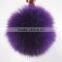 Myfur Brown Color Genuine Fox Fur Ball Wholesale Hat Accessory Pom Poms