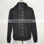 2015 NEW Design! Cotton black color hoodie for men