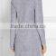 Gray Cotton Blend Terry Fabric Ladies Loungewear One Piece Home Wearing Warm Robe with Twill Belt