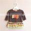 Wholesale Thanksgiving Turkey Long Sleeves Cotton Baby Clothes Set