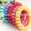 mini colorful polka dot telephone hair ties for hair elastic band