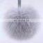 fashion fox fur pompoms key chain real fur pompon accessories