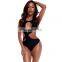 Black Female One Piece Swimsuit Trikinis 2017 Hollow Out Swimwear Bathing Suits Women Swimming Wears