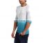 tie dye blue mens O-neck long sleeves t shirts fashion hang dye t-shirts custom factory
