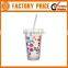 Custom Printed 16oz Plastic Mason Jar Tumbler With Straw And Handle
