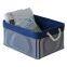 Stripe print storage basket rectangle storage basket cotton canvas folding laundry basket