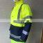 high quality safety working jacket reflective men jacket in winter wholesale polyester safety jacket