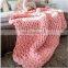 Super huge arm knitting blanket 100% acrylic wool blanket for sale