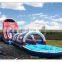 commercial hot sale inflatable 22ft feet double lane American dream slide with slip for sale