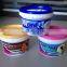 food grade transparent plastic jars for ice cream with lid