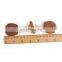 OEM fabric genuine leather wood rope coat closure toggle button